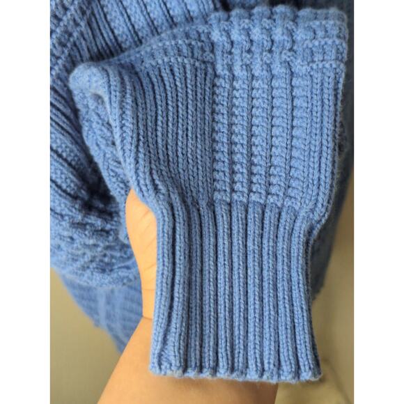 Christian Dior blue grandpa preppy basket weave XL luxury sweater - Picture 3 of 10